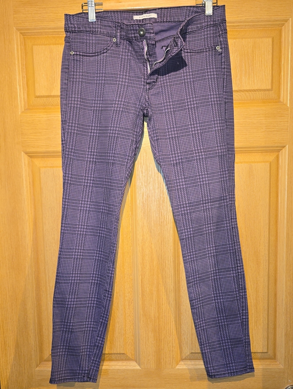 Rich & Skinny Purple Plaid Skinny Jeans